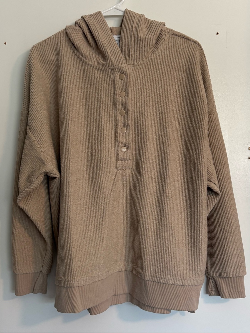 Better Together Oversized Hoodie Tan Light Brown Size Medium Cozy Fall Sweater